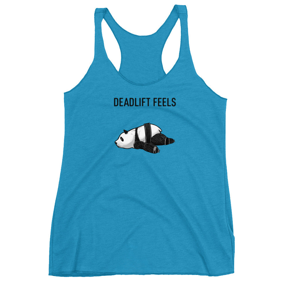 Panda Deadlift Feels Women&#39;s Racerback Tank